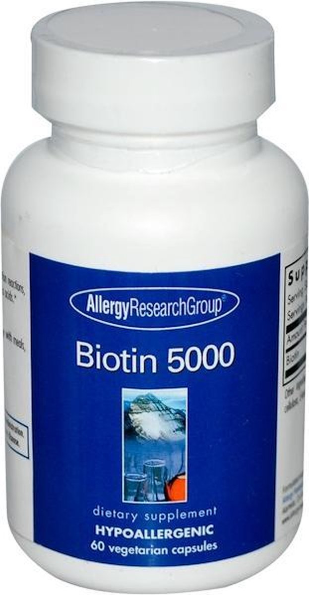 Biotin 5000 60 Veggie Caps - Allergy Research Group