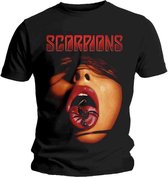 Scorpions Heren Tshirt -S- Scorpion Tongue Zwart