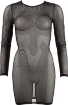 Cottelli Collection - Mini robe Sexy Powernet pure à manches longues Séduction exceptionnelle - Taille S - Zwart