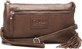 Chabo Bags - Billy - Clutch - Crossover - Portemonnee - Donkerbruin