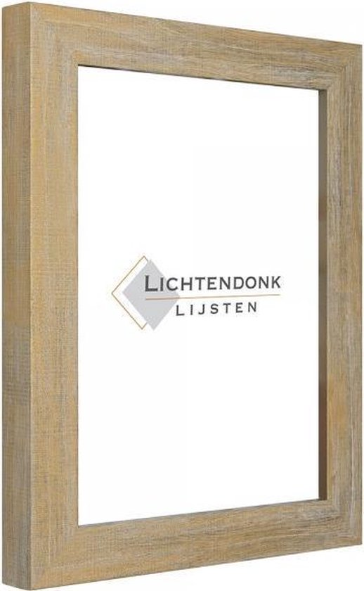 Fotolijst Gold Grey Wash - Fotomaat A2 42x59.4 - Ontspiegeld Glas - Art.nr. 55-547