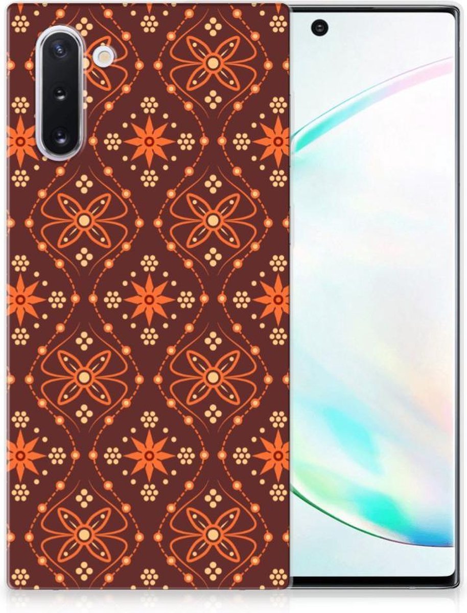 Back Cover voor Samsung Galaxy Note 10 TPU bumper Batik Brown