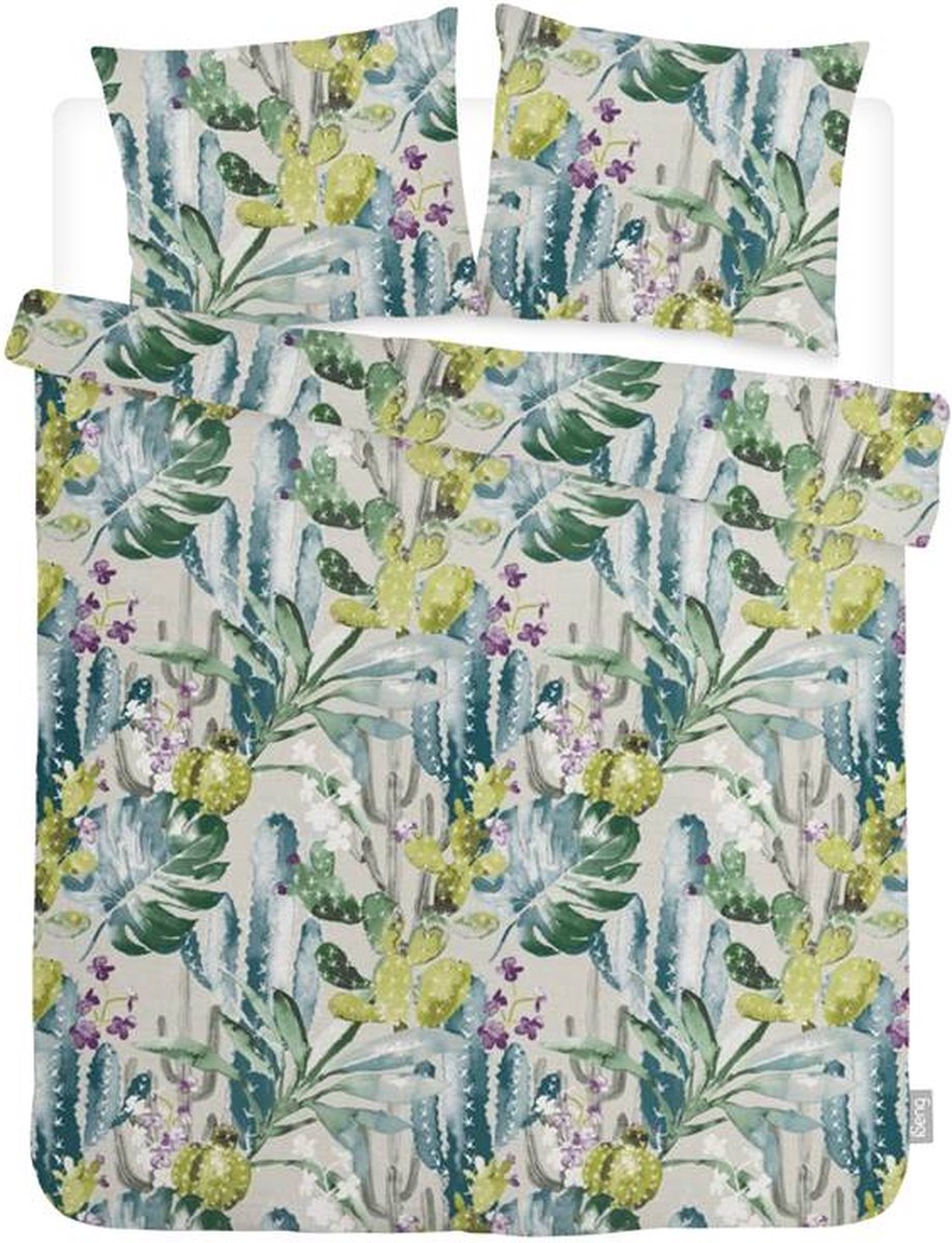 iSeng Cactus - Dekbedovertrek - Tweepersoons - 200x200/220 cm + 2 kussenslopen 60x70 cm - Multi kleur