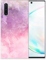 Geschikt voor Samsung Galaxy Note 10 Hoesje maken Pink Purple Paint