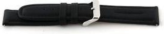 Horlogeband Universeel F180 Leder Zwart 18mm