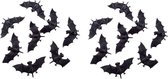 Halloween - 16x Plastic vleermuizen 10 cm - Halloween/horror decoratie/versiering - Vleermuis 16 stuks