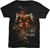 Him - Owl Colour Heren T-shirt - L - Zwart