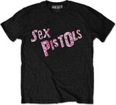 Sex Pistols Heren Tshirt -S- Multi-Logo Zwart