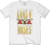 Guns n Roses Heren Tshirt -M- Big Guns Wit