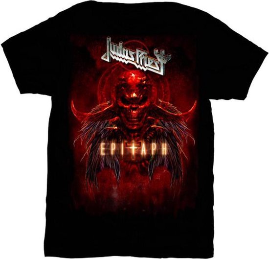 Judas Priest - Epitaph Red Horns Heren T-shirt - XL - Zwart