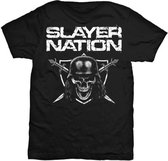 T-shirt noir pour homme Slayer Slayer Nation: petit