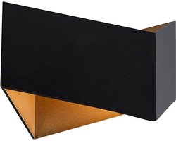QAZQA Fold Wandlamp - 1 lichts - D 92 mm - Zwart