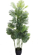 Kunst gatenplant 'monstera' met pot - h140cm