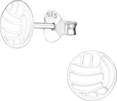 zilveren oorstekers in volleybal vorm | Oorbellen meisje | Kinderoorbellen meisje zilver | Zilverana