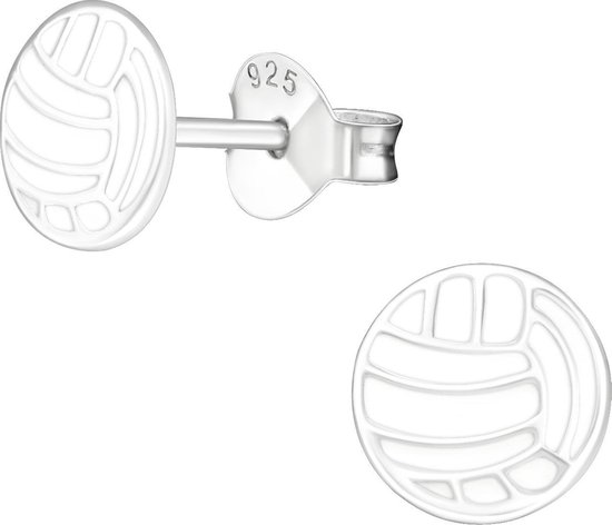 zilveren oorstekers in volleybal vorm | Oorbellen meisje | Kinderoorbellen meisje zilver | Zilverana