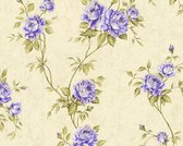 KLASSIEK BLOEMEN BEHANG - Creme Lila Groen - AS Creation Romantico