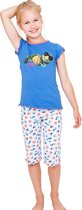 Zoïzo pyjama meisjes - blauw - sunny turtle - maat 128