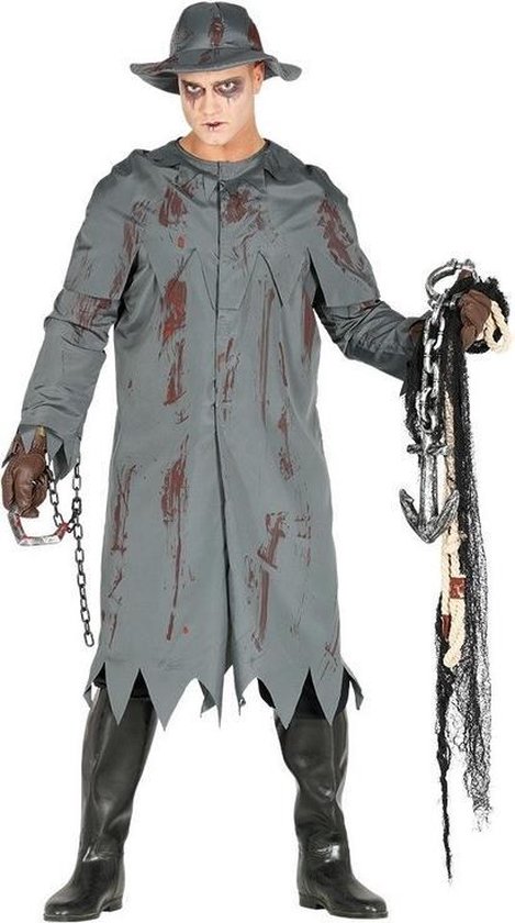 krater Vaderlijk veiligheid Halloween - Horror visserman verkleed kostuum voor heren - Halloween visser  regenjas -... | bol.com