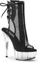 Pleaser Enkellaars -42 Shoes- DELIGHT-1018MSH Zwart