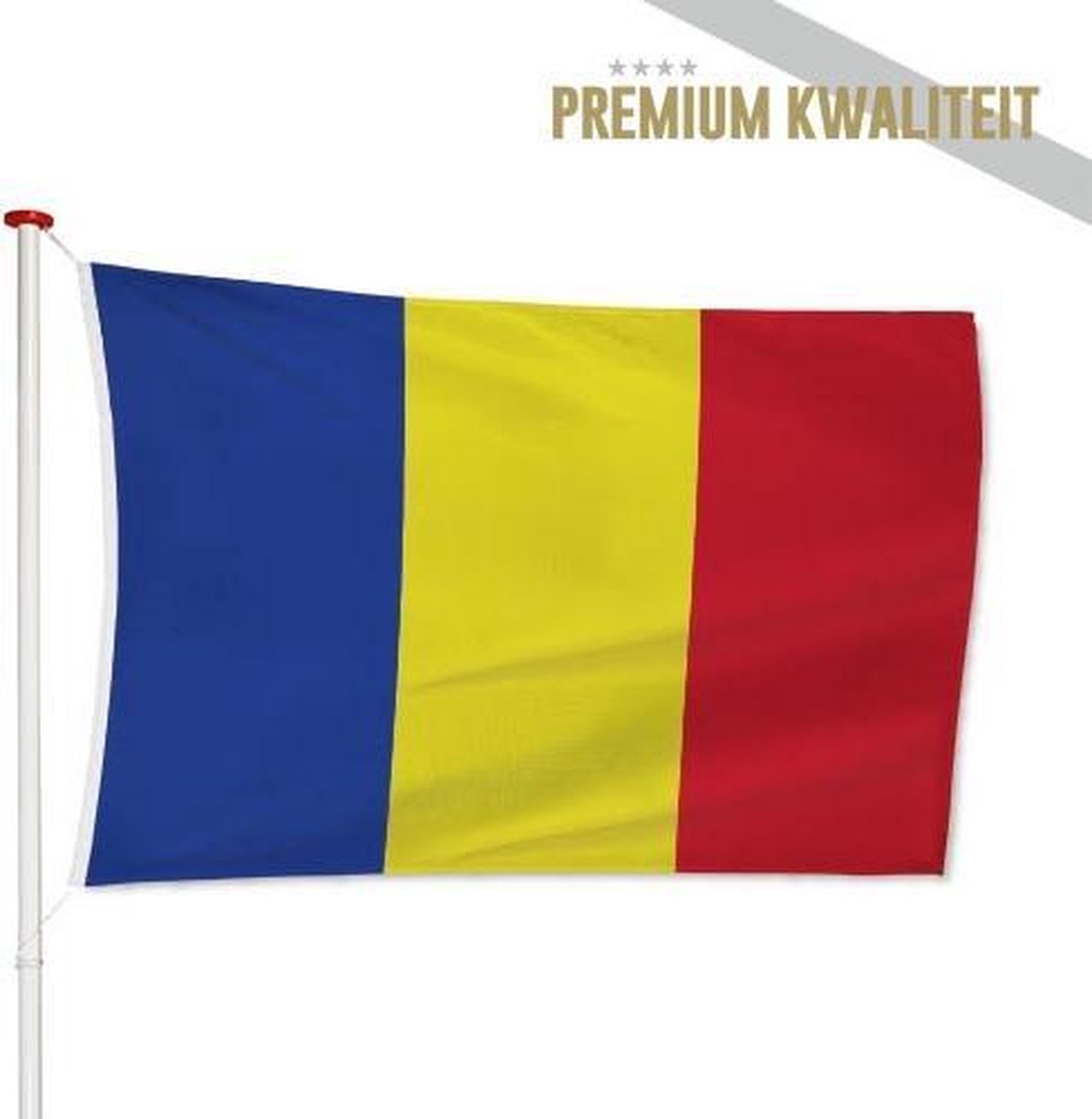 Tsjadische Vlag Tsjaad 40x60cm - Kwaliteitsvlag - Geschikt voor buiten