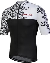 Nalini Centenario Jersey Fietsshirt - Heren - korte mouw - Maat L - Zwart/Wit onderdelen print