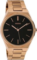 OOZOO Timepieces Rosegoudkleurig/Zwart horloge  (40 mm) - Goudkleurig