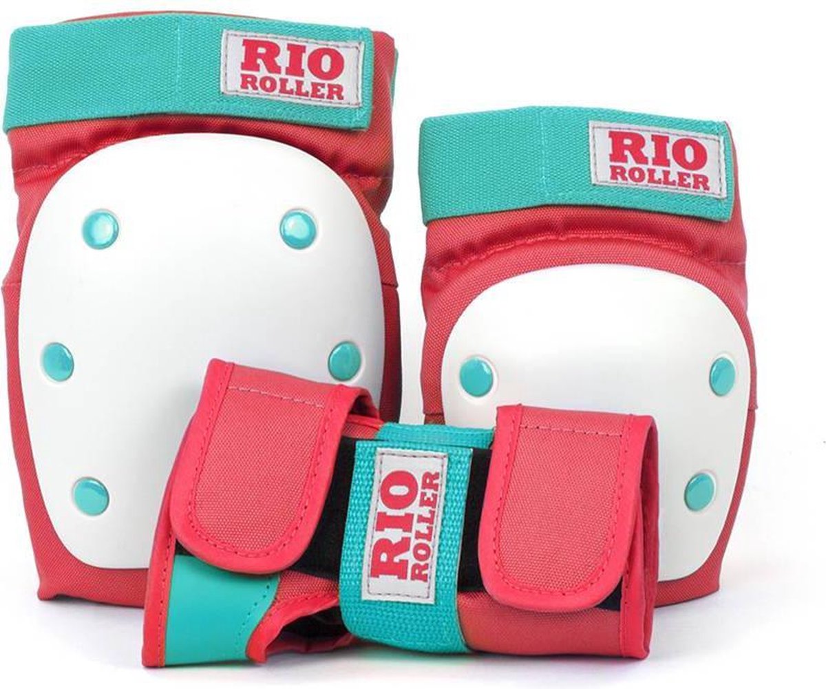 Rio Roller 3-Pack Bescherming Rood-Mint - Maat L