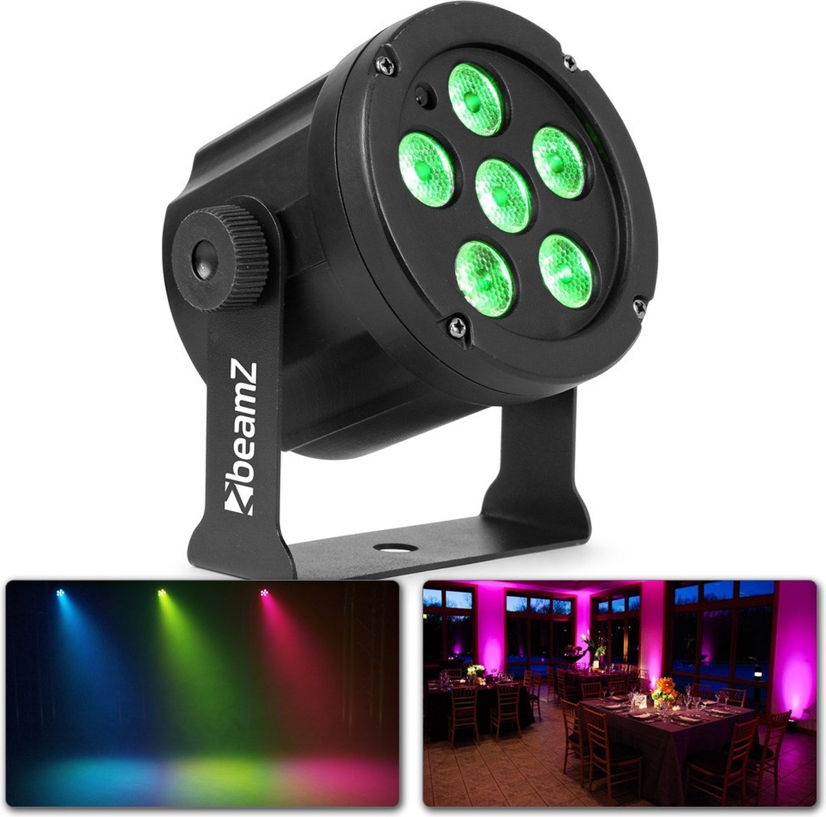 BeamZ SlimPar30 - Compacte LED spot voor sfeerlicht in zalen, op podia, clubs, etc. - BeamZ