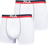 Fila - Man Boxer Elastic Band 2-pack - Wit - Heren - maat  XXL