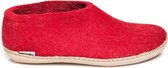 Glerups Schoen met leren zool-Rood-38