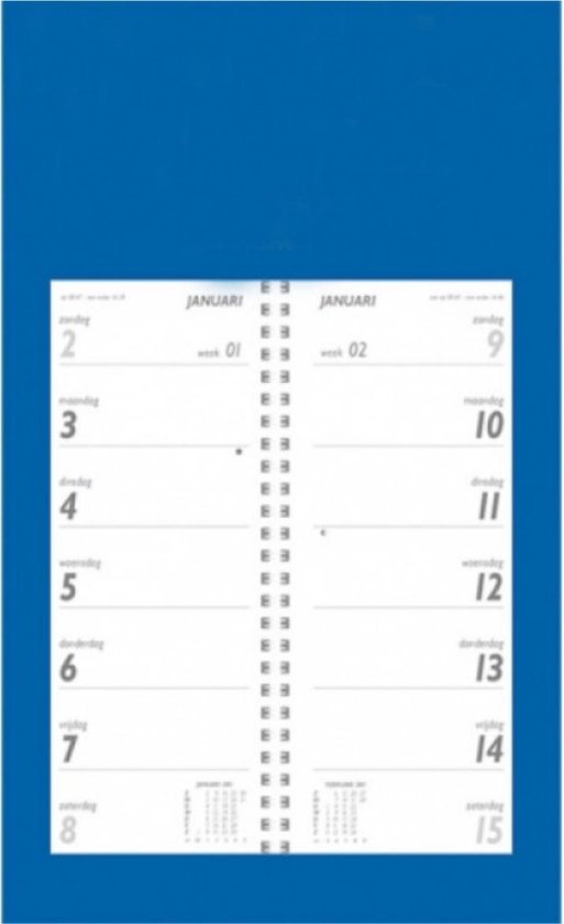 Kalender - - Omleg weekkalender - Basisuitvoering Overzicht 2 weken | bol.com