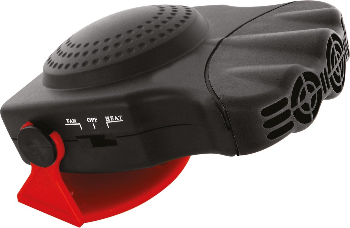 Carpoint autoventilator 12 Volt 19 cm zwart/rood