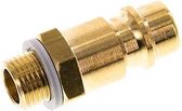 Messing DN 7.2 (Euro) Luchtkoppeling Insteeknippel G 1/8 inch Buitendraad - CLP7-M-B-018