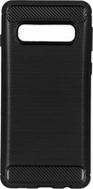 Brushed Backcover Samsung Galaxy S10 hoesje - Zwart