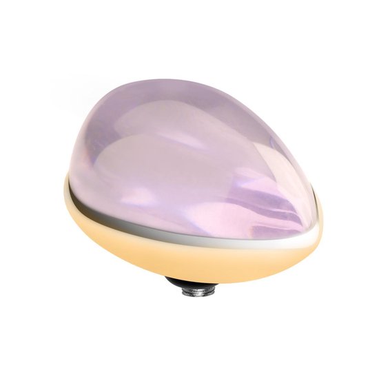 MelanO Twisted Zirkonia Pear Setting Gold/Milk Pink