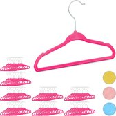 Relaxdays 80x kledinghangers kind - babykledinghanger - kunststof – kledinghanger pink
