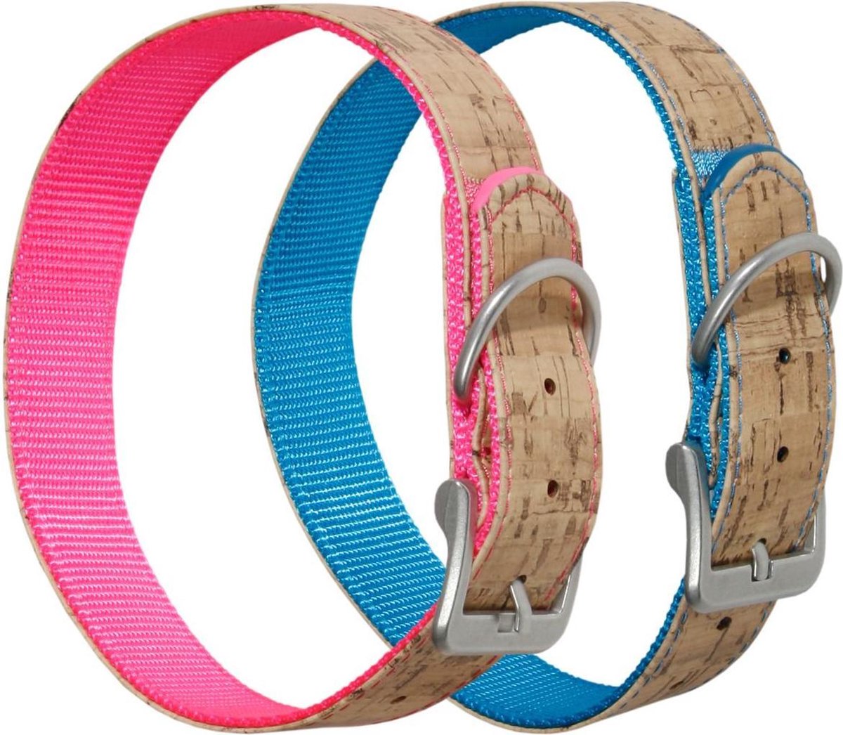 Collar cork pink halsband 70 cm 40 mm