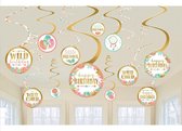 Amscan Slingers Swirl Boho Birthday Meisjes 12 Stuks