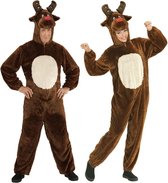 Hert & Rendier & Rudolf Kostuum | Dieren Onesie Pluche Rendier Kostuum | Medium / Large | Kerst | Verkleedkleding