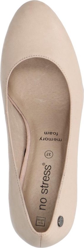 No Stress - Dames - Beige leren pumps - Maat 41 | bol.com