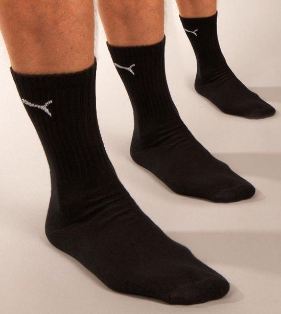 Puma sneaker 3-pack Zwart herensokken | Herensokken.nl