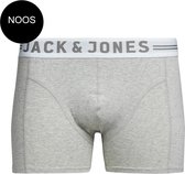 JACK & JONES Jacsense trunks (1-pack) - heren boxer normale lengte - lichtgrijs melange - Maat: S
