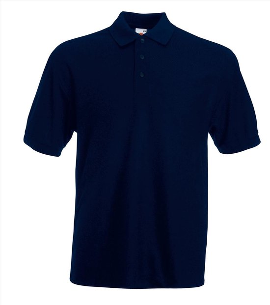 Fruit Of The Loom Heren Poloshirt Deep Navy Pique Regular Fit