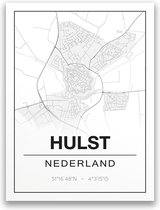 Poster/plattegrond HULST - A4