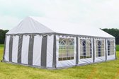 Partytent 8x5 PVC - Classic | Grijs / wit