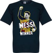 Messi 5 Times Ballon D'Or Winner T-Shirt - XXXXL