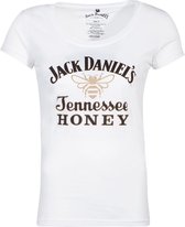 Jack Daniels Dames Tshirt -M- JD Honey Wit