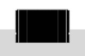 Zijwand 3m met deur | Easy up PVC Professional - Zwart