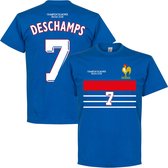 Frankrijk 1998 Deschamps Retro T-Shirt - Blauw - S