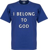 I Belong To God T-Shirt - Blauw - 4XL